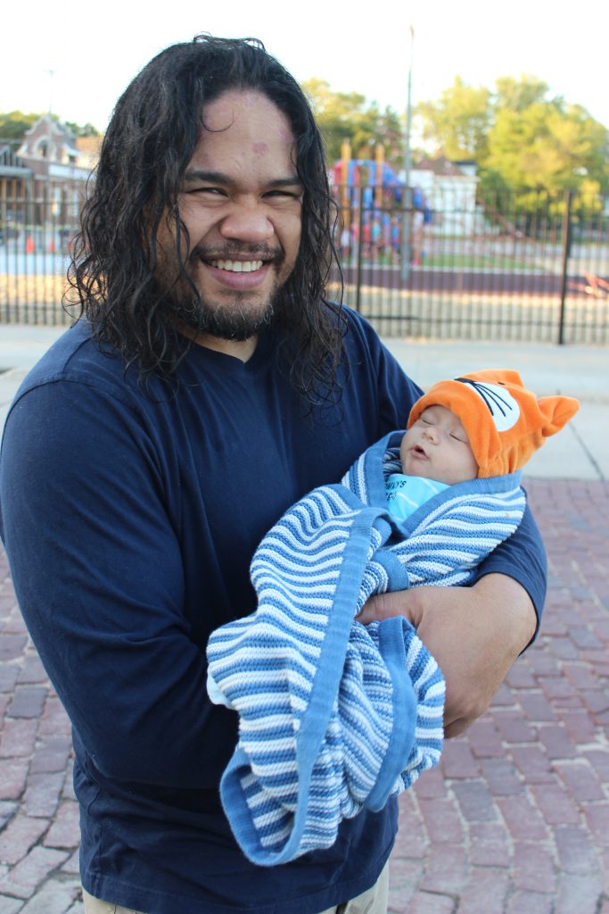 Going on a walk with my two Lotulelei boys.