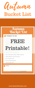 Autumn Bucket List Free Printable